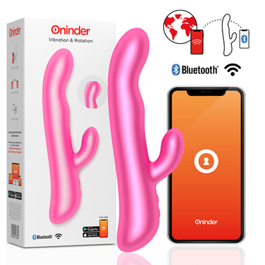 Vibratore Rabbit Rotation Pink con App - Stimolazione Doppia